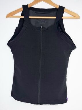 641 Design VERONIQUE Men's Black Zippered Surgical Compression Tank Top Small